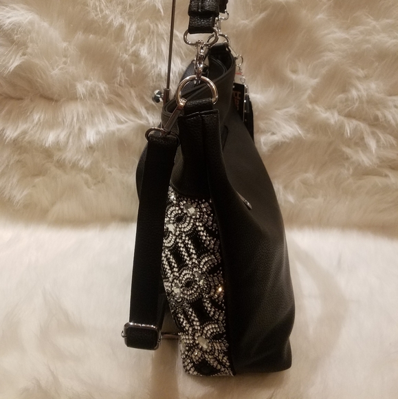 COPY - BLACK DAZZLING RHINESTONE DESIGN HOBO - Picture 6 of 8